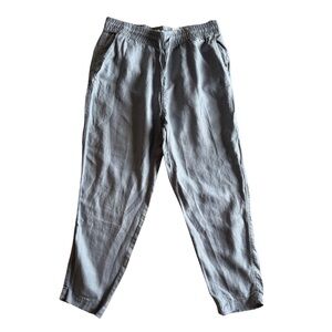 H&M Light Blue Linen Blend Pants